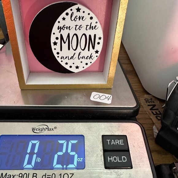 Love You To The Moon And Back Shadow Box Sign Pink White Gold Tiered Tray Decor - Picture 9 of 9